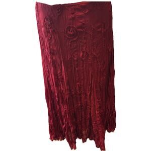 Vintage Womens Maxi Skirt Size XL by Rafael Y2K Boho Embroidered Hippie Festival